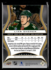 2024-25 UD Extended Series Trilogy Rookie Premieres Level 2 Liam Ohgren /499 (2)