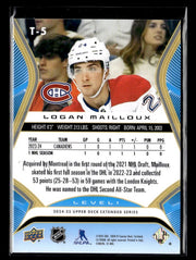 2024-25 Upper Deck Extended Series Trilogy Rookie Premieres Logan Mailloux /999 (2)