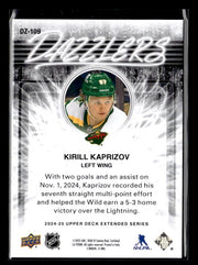 2024-25 Upper Deck Extended Series Hockey Blue Dazzlers #DZ-109 Kirill Kaprizov (2)