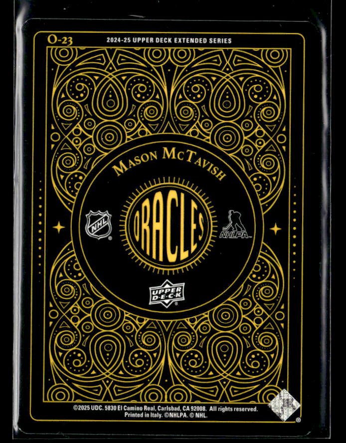 2024-25 Upper Deck Extended Series Hockey Oracle #O-23 Mason McTavish (2)
