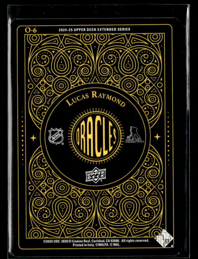 2024-25 Upper Deck Extended Series Hockey Oracles #O-6 Lucas Raymond (2)