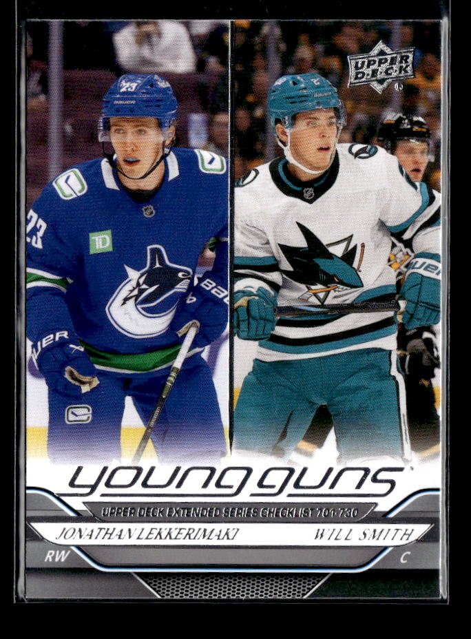 2024-25 UD Extended Serie Young Guns Checklist Jonathan Lekkerimaki / Will Smith