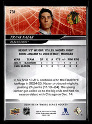 2024-25 Upper Deck Extended Series Hockey 1st Round Rookie Frank Nazar RC (2)