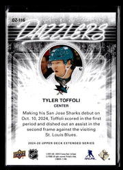 2024-25 Upper Deck Extended Series Hockey Dazzlers Blue Tyler Toffoli (2)