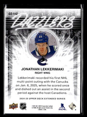 2024-25 Upper Deck Extended Series Hockey Dazzlers Blue Jonathan Lekkerimaki (2)