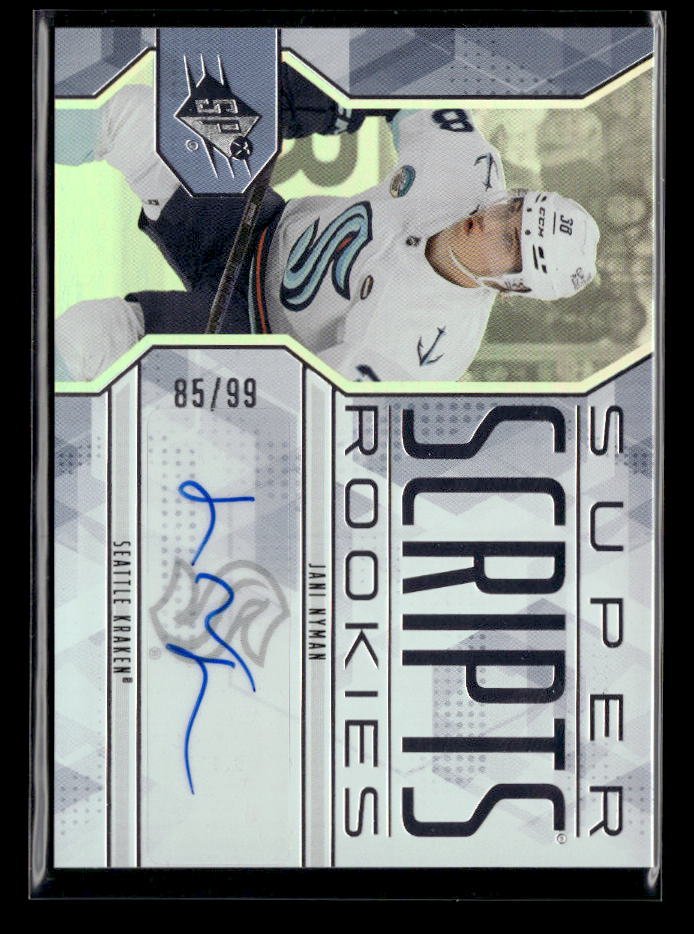 2008-09 Upper Deck Ice Hockey Super Script Rookies AUTO Jani Nyman /99