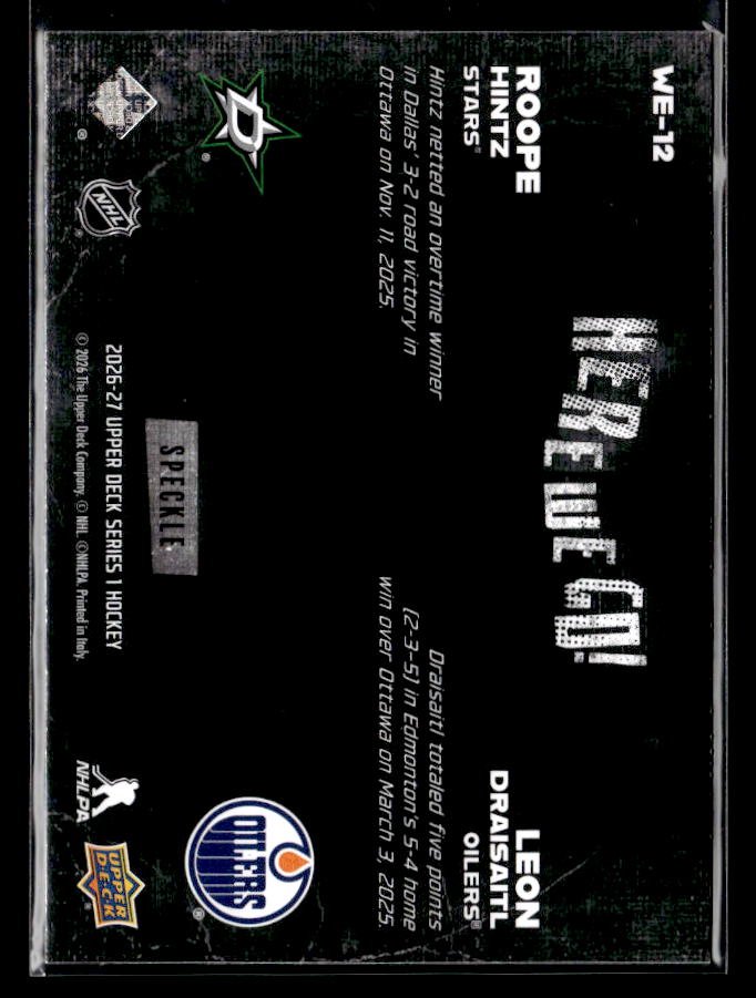 2026-27 Upper Deck Series 1 Here We Go! Speckle Leon Draisaitl / Hintz (2)