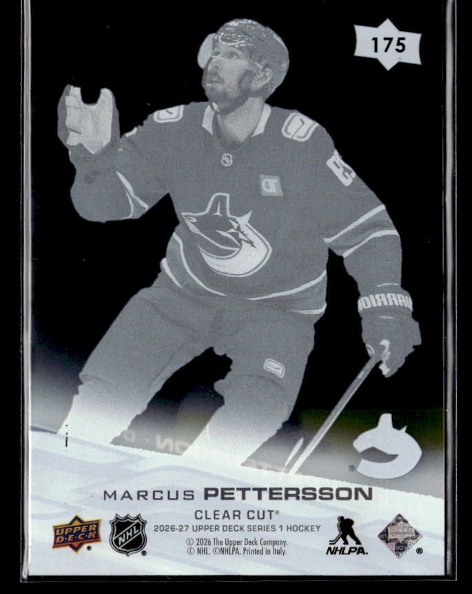 2026-27 Upper Deck Series 1 Hockey Clear Cut #175 Marcus Pettersson (2)