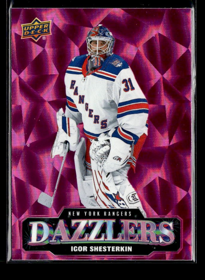 2026-27 Upper Deck Series 1 Hockey Dazzlers Pink #DZ-38 Igor Shesterkin