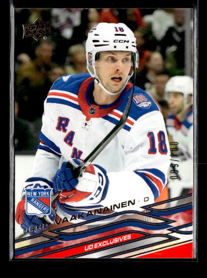 2026-27 Upper Deck Series 1 Hockey Exclusives #115 Urho Vaakanainen /100