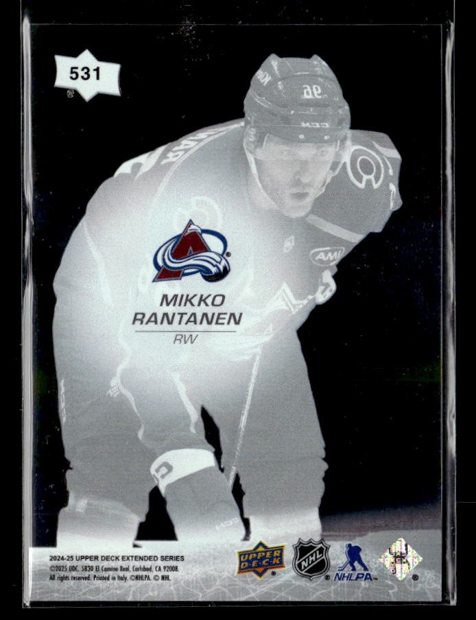 2024-25 Upper Deck Extended Series Hockey Clear Cut #531 Mikko Rantanen (2)