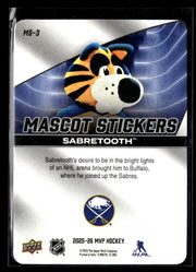 2025-26 Upper Deck MVP Hockey Mascot Stickers #MS-3 Sabretooth (2)
