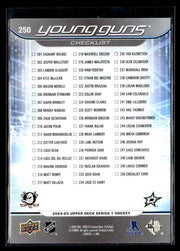 2024-25 UD Series 1 Young Guns Checklist Cutter Gauthier / Logan Stankoven (2)