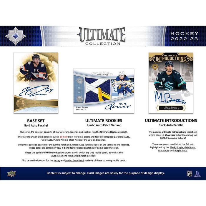 2022-23 Upper Deck Ultimate Collection Hockey Hobby Box (Presell)