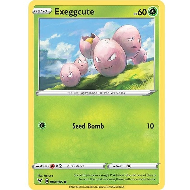 Exeggcute - 004/185 Common Pokémon card from Vivid Voltage, Near Mint Normal