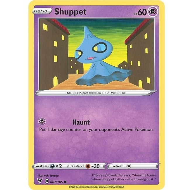 Shuppet - 067/185 Common Pokémon card from Vivid Voltage, Near Mint Normal