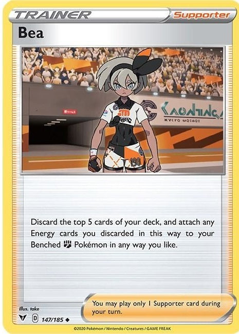 Bea - 147/185 Uncommon Pokémon card from Vivid Voltage, Near Mint Normal
