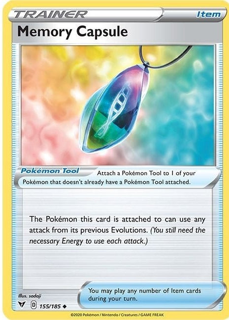 Memory Capsule - 155/185 Uncommon Pokémon card from Vivid Voltage, Near Mint Normal