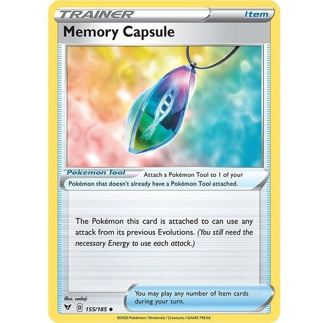 Memory Capsule - 155/185 Uncommon Pokémon card from Vivid Voltage, Near Mint Normal