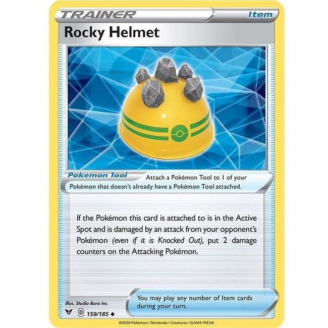 Rocky Helmet - 159/185 Uncommon Pokémon card from Vivid Voltage, Near Mint Normal