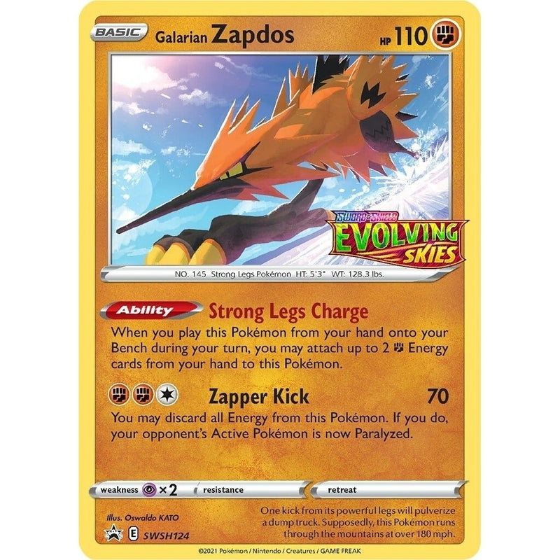 Galarian Zapdos - SWSH124 Promo Pokémon card from Sword & Shield Promo Cards, Near Mint Holofoil