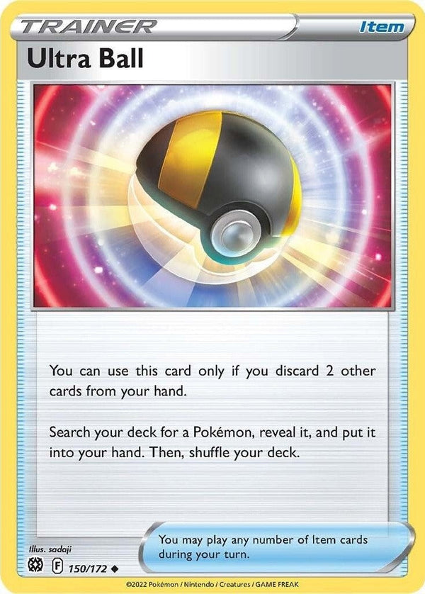 Ultra Ball - 150/172 Uncommon Pokémon card from Brilliant Stars, Near Mint Normal