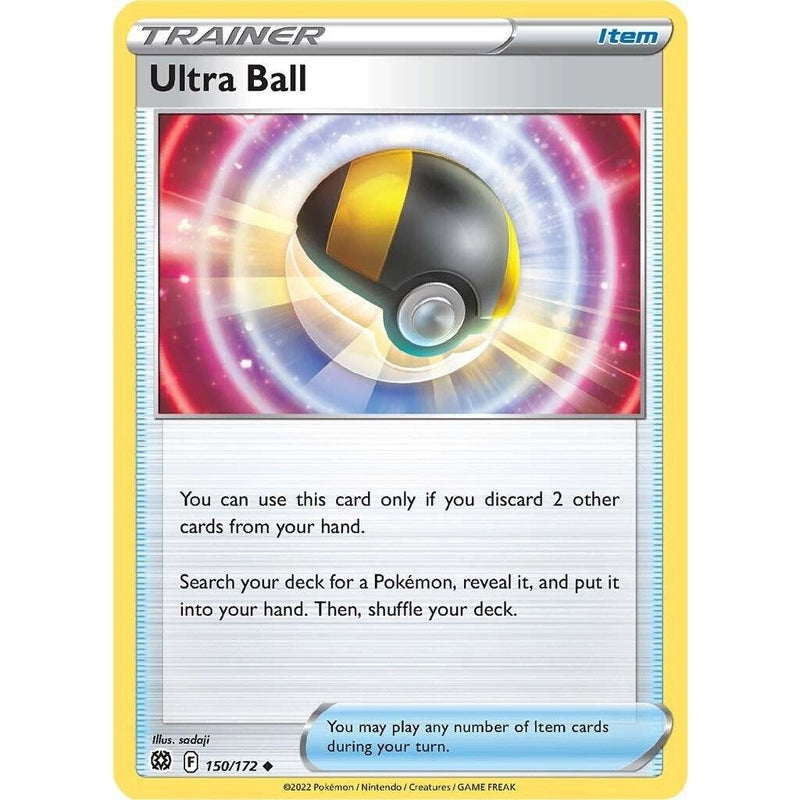 Ultra Ball - 150/172 Uncommon Pokémon card from Brilliant Stars, Near Mint Normal