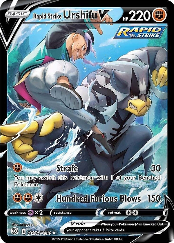 Rapid Strike Urshifu V - TG20/TG30 Ultra Rare Pokémon card from Brilliant Stars Trainer Gallery, Near Mint Holofoil