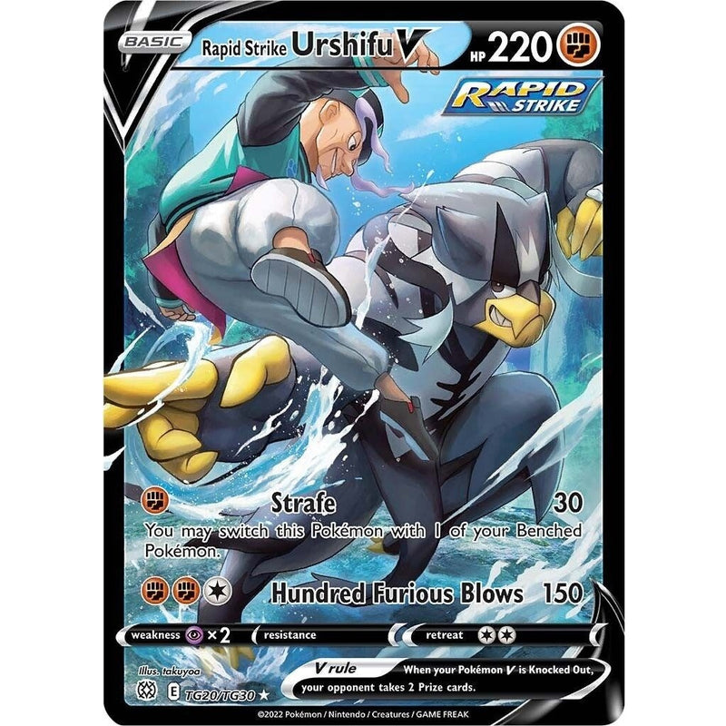 Rapid Strike Urshifu V - TG20/TG30 Ultra Rare Pokémon card from Brilliant Stars Trainer Gallery, Near Mint Holofoil