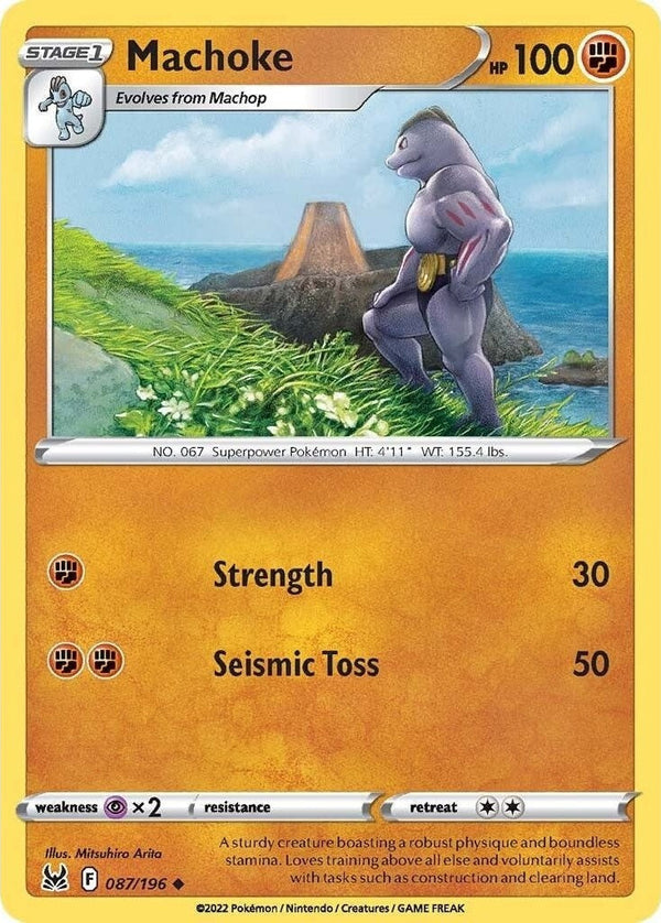 Machoke - 087/196 Uncommon Pokémon card from Lost Origin, Near Mint Normal