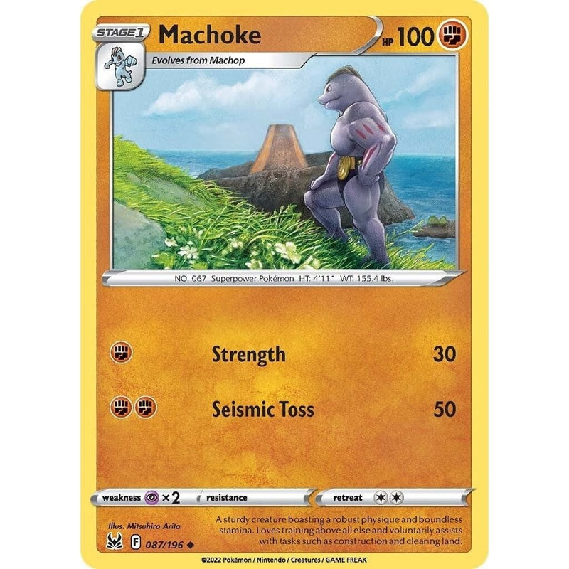Machoke - 087/196 Uncommon Pokémon card from Lost Origin, Near Mint Normal