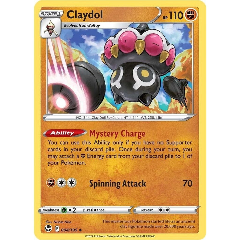 Claydol - 094/195 Uncommon Pokémon card from Silver Tempest, Near Mint Normal