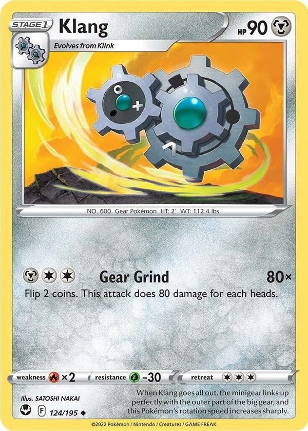Klang - 124/195 Uncommon Pokémon card from Silver Tempest, Near Mint Normal