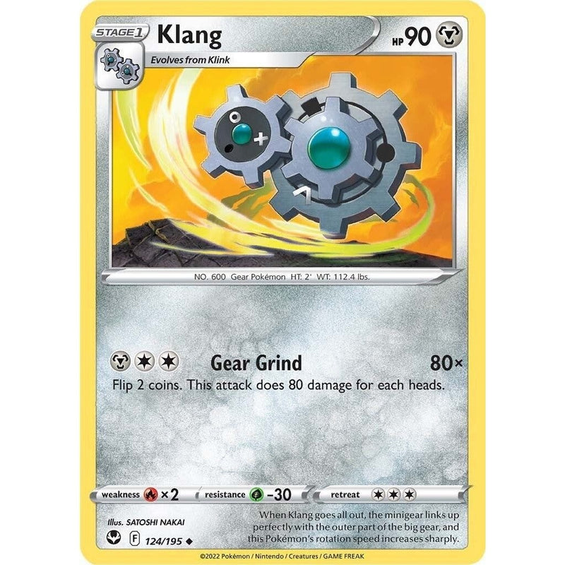Klang - 124/195 Uncommon Pokémon card from Silver Tempest, Near Mint Normal