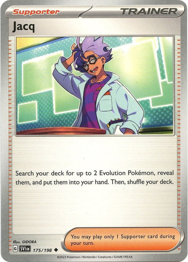 Jacq - 175/198 Uncommon Pokémon card from Scarlet & Violet Base Set, Near Mint Normal