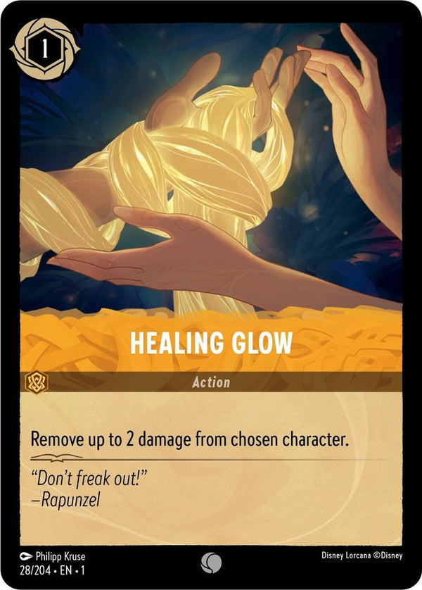 Healing Glow - 28/204 Common Disney Lorcana card from The First Chapter, Near Mint Normal
