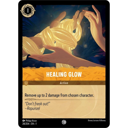 Healing Glow - 28/204 Common Disney Lorcana card from The First Chapter, Near Mint Normal