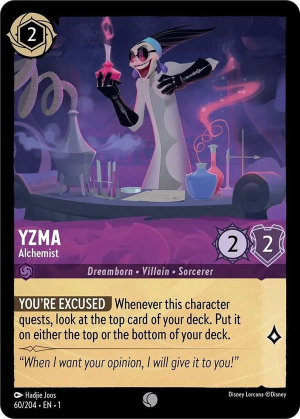 Yzma - Alchemist - 60/204 Common Disney Lorcana card from The First Chapter, Near Mint Normal