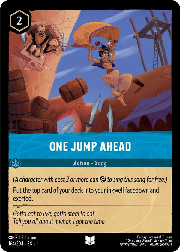 One Jump Ahead - 164/204 Uncommon Disney Lorcana card from The First Chapter, Near Mint Normal