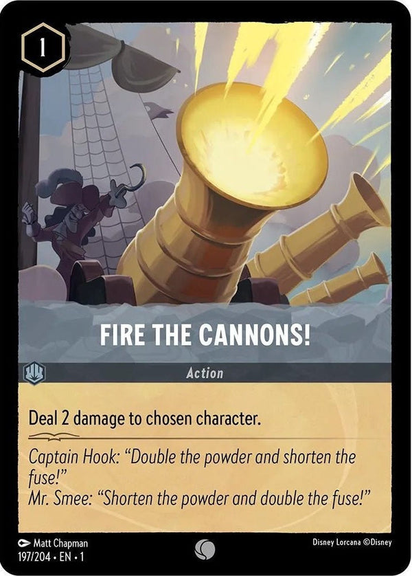 Fire the Cannons! - 197/204 Common Disney Lorcana card from The First Chapter, Near Mint Normal