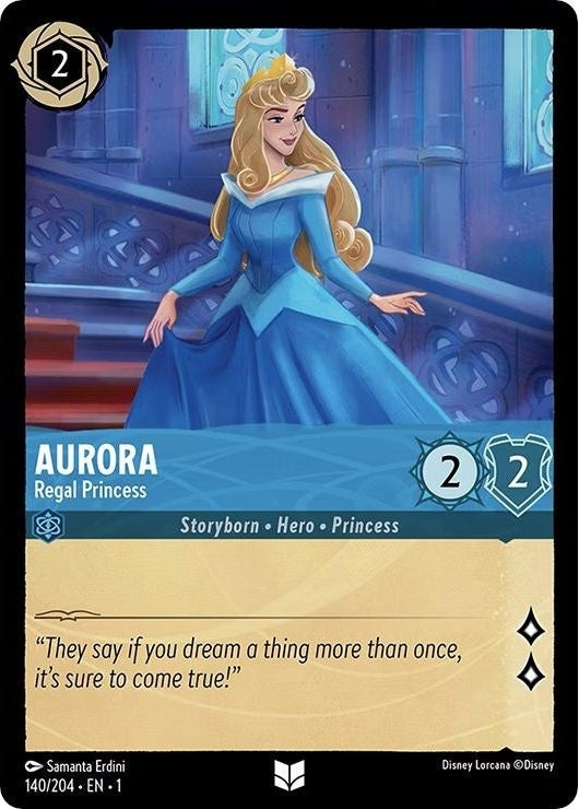 Aurora - Regal Princess - 140/204 Uncommon Disney Lorcana card from The First Chapter, Near Mint Normal