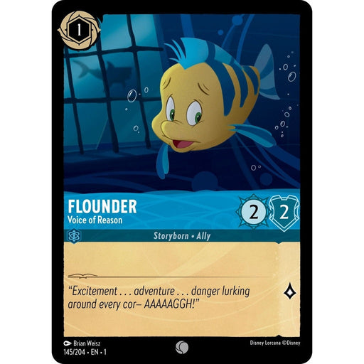 Flounder - Voice of Reason - 145/204 Common Disney Lorcana card from The First Chapter, Near Mint Normal