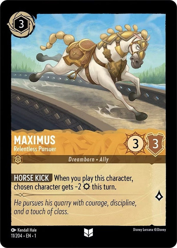 Maximus - Relentless Pursuer - 11/204 Uncommon Disney Lorcana card from The First Chapter, Near Mint Normal