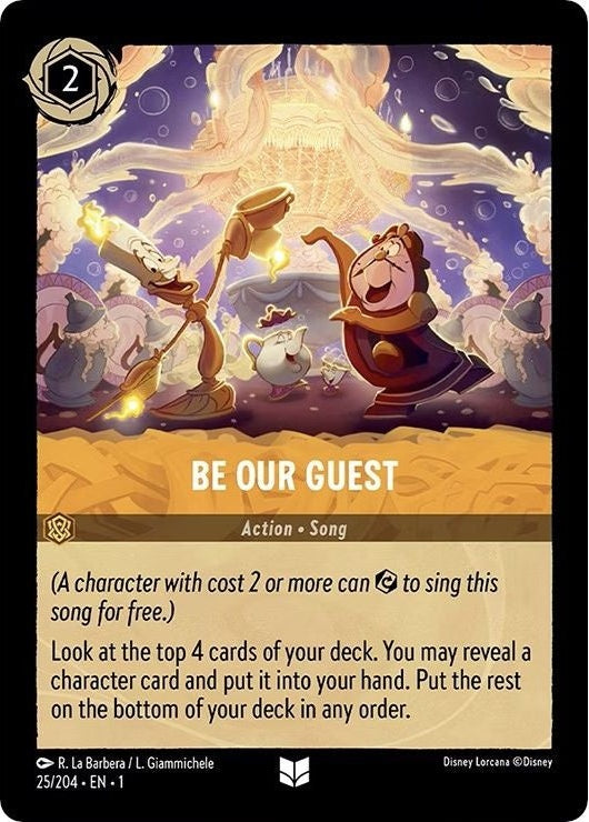 Be Our Guest - 25/204 Uncommon Disney Lorcana card from The First Chapter, Near Mint Normal