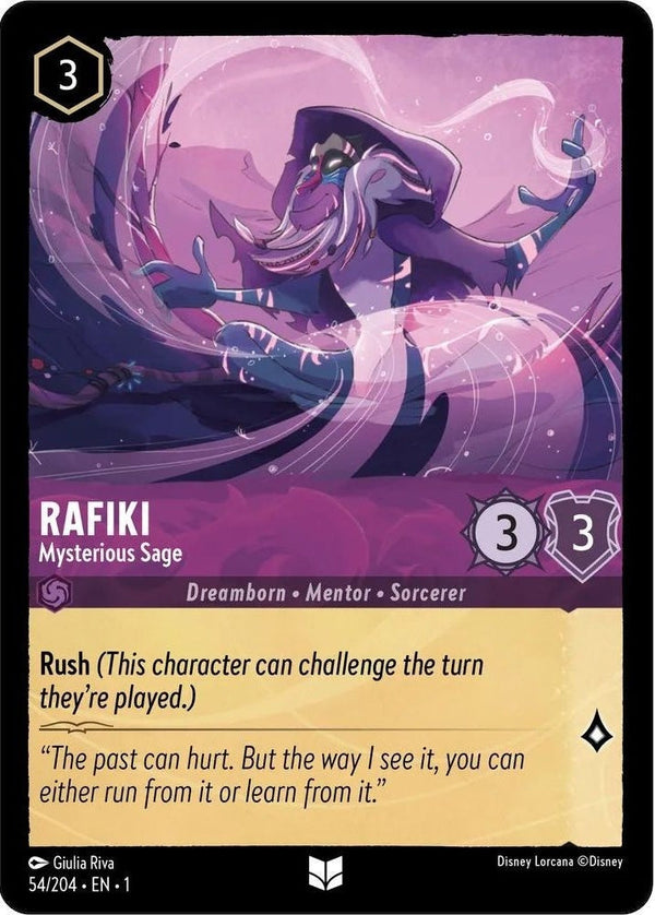 Rafiki - Mysterious Sage - 54/204 Uncommon Disney Lorcana card from The First Chapter, Near Mint Normal