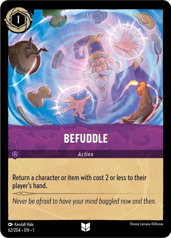 Befuddle - 62/204 Uncommon Disney Lorcana card from The First Chapter, Near Mint Normal