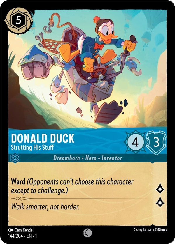 Donald Duck - Strutting His Stuff - 144/204 Common Disney Lorcana card from The First Chapter, Near Mint Normal