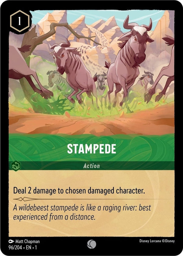 Stampede - 96/204 Common Disney Lorcana card from The First Chapter, Near Mint Normal