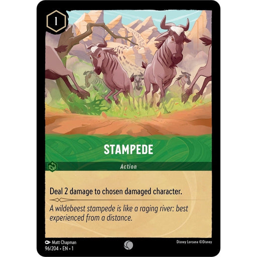 Stampede - 96/204 Common Disney Lorcana card from The First Chapter, Near Mint Normal