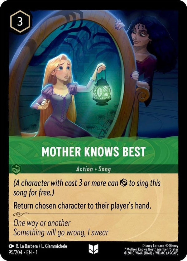 Mother Knows Best - 95/204 Uncommon Disney Lorcana card from The First Chapter, Near Mint Normal